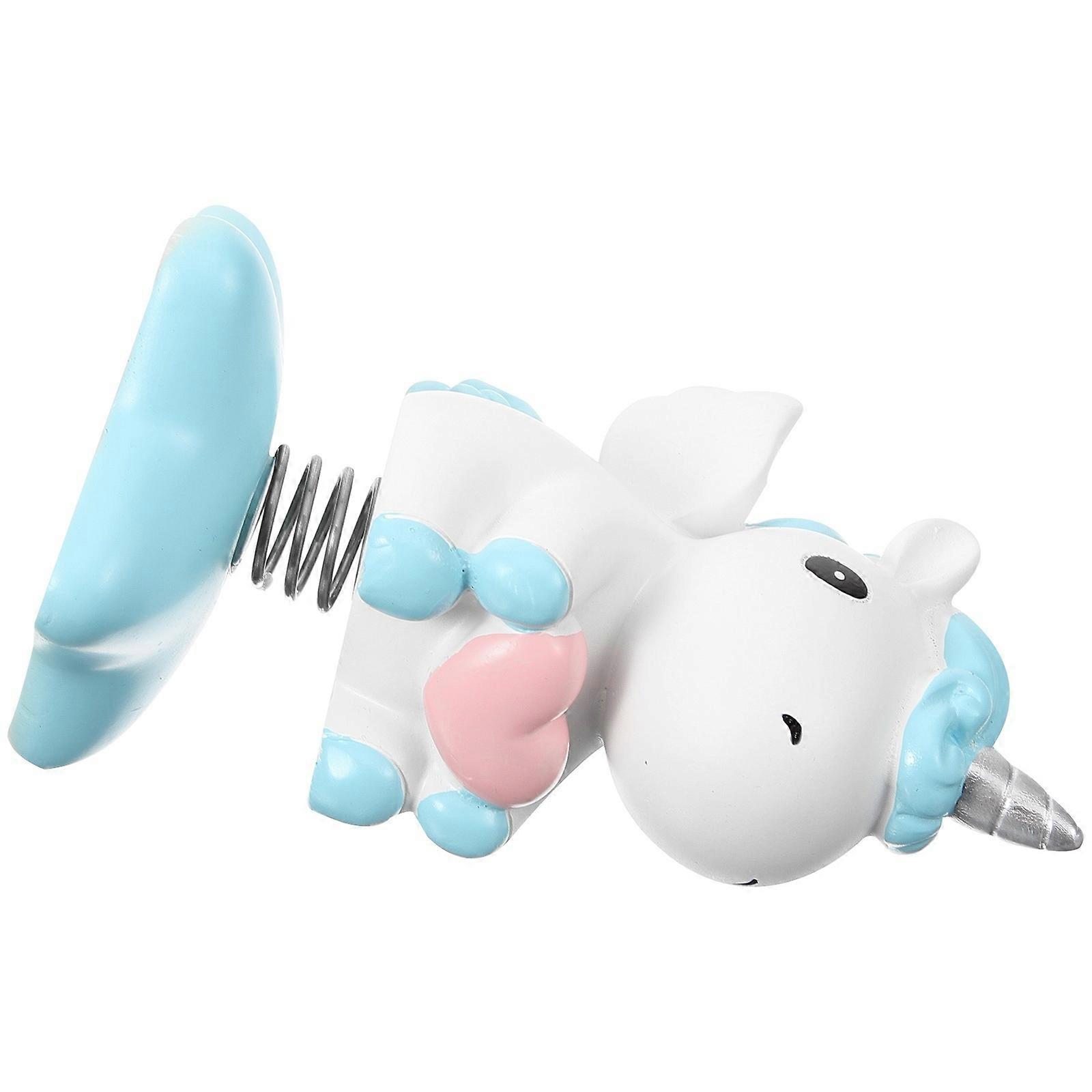 1Pc Sky blue Shaking Head Nodding Ornament for Car Dashboard Desktop Decorative Toy