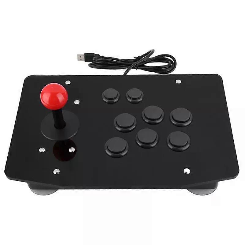 Arcade Rocker Game Joystick 8 Button Game Handle Controller(Black)