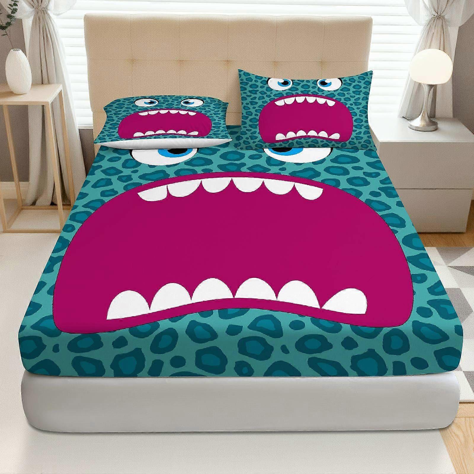 3pcs Fun Whimsical Fitted Sheet Three Piece Set