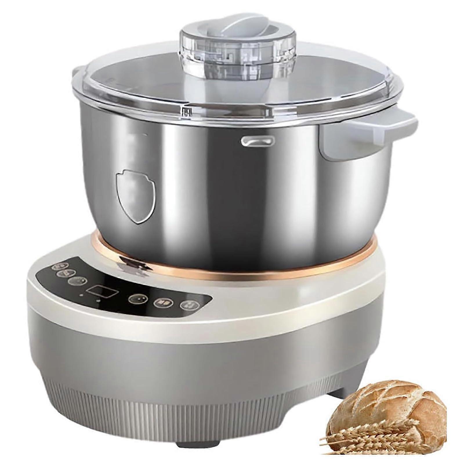 5L Stainless Steel Electric Dough Kneading Machine with Smart Timer and Fermentation for Home Baking