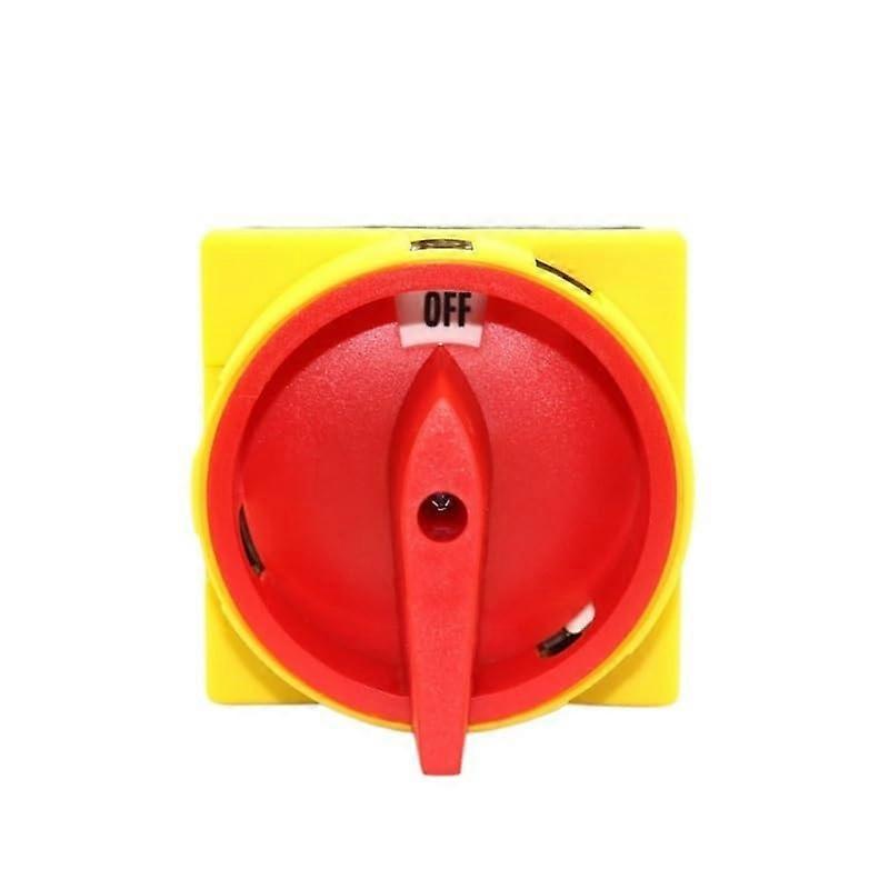 25A 3 Pole Rotary Cam Switch Load Break Isolator with Padlock Panel Mount 2 Position ON OFF