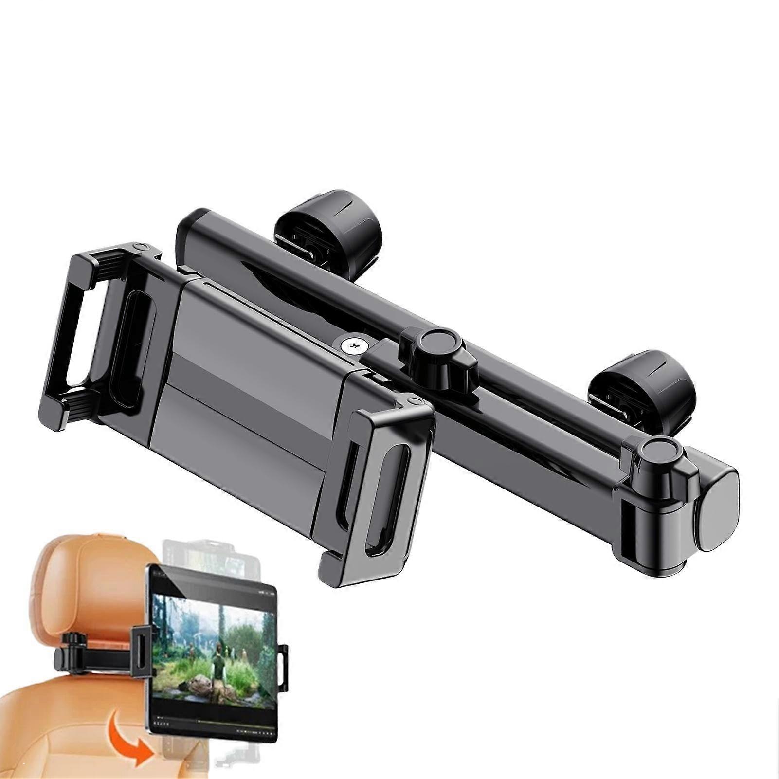 Adjustable Car Headrest Tablet Holder with Telescopic Length for Back Seat, Foldable for Kids