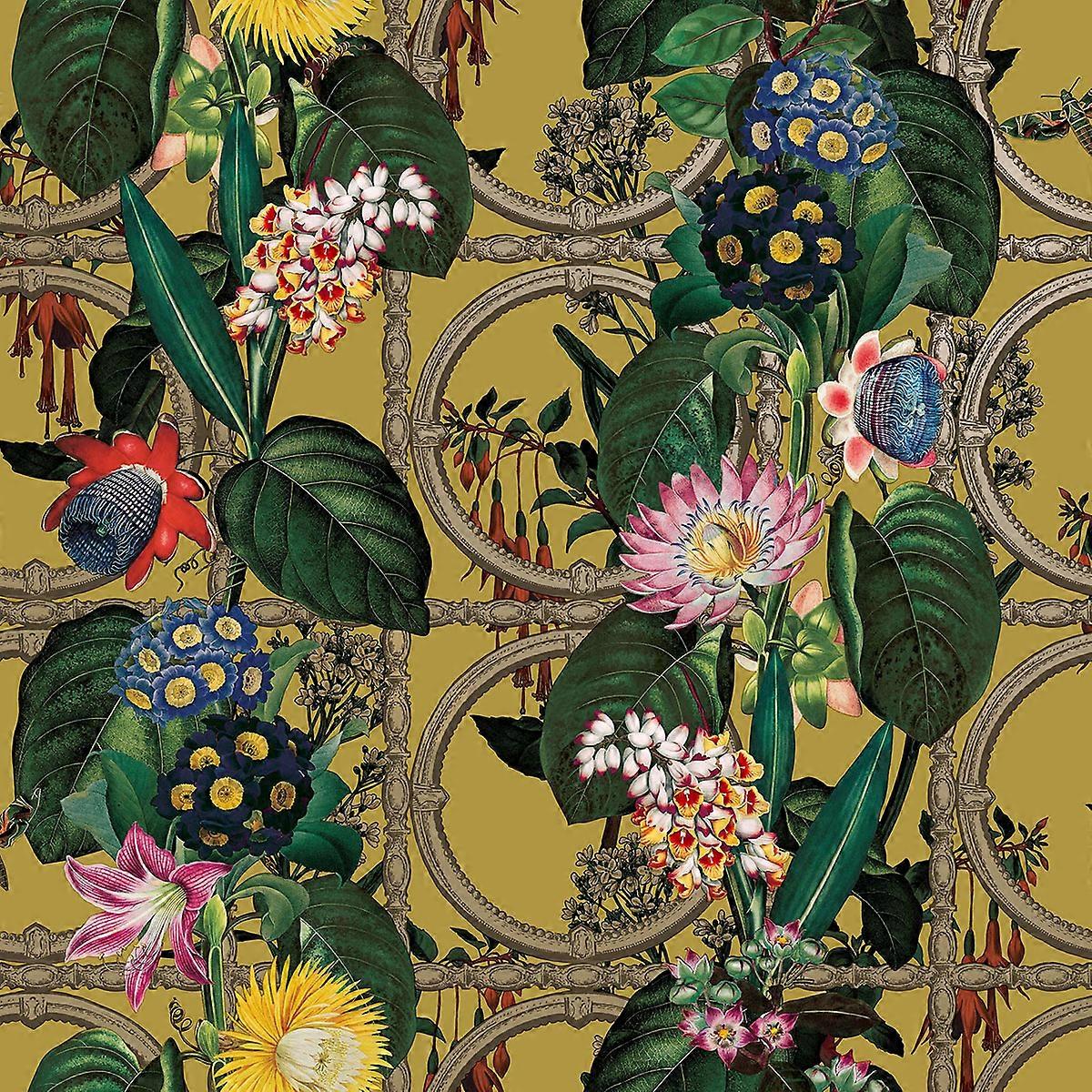 Alata Yellow/Multicoloured Wallpaper