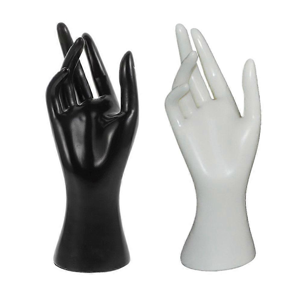 2pcs Simulation Hand Models Bracelets Showing Holders Rings Display Holder