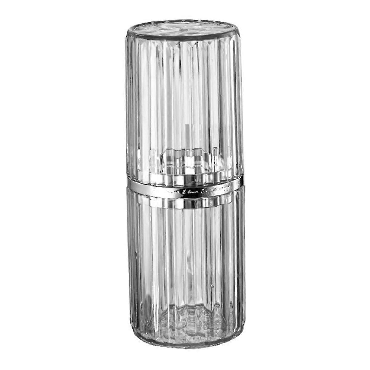 Travel Toothbrush Holder with Refillable Toothpaste Tube, Durable Dual Storage Case for Camping Trips