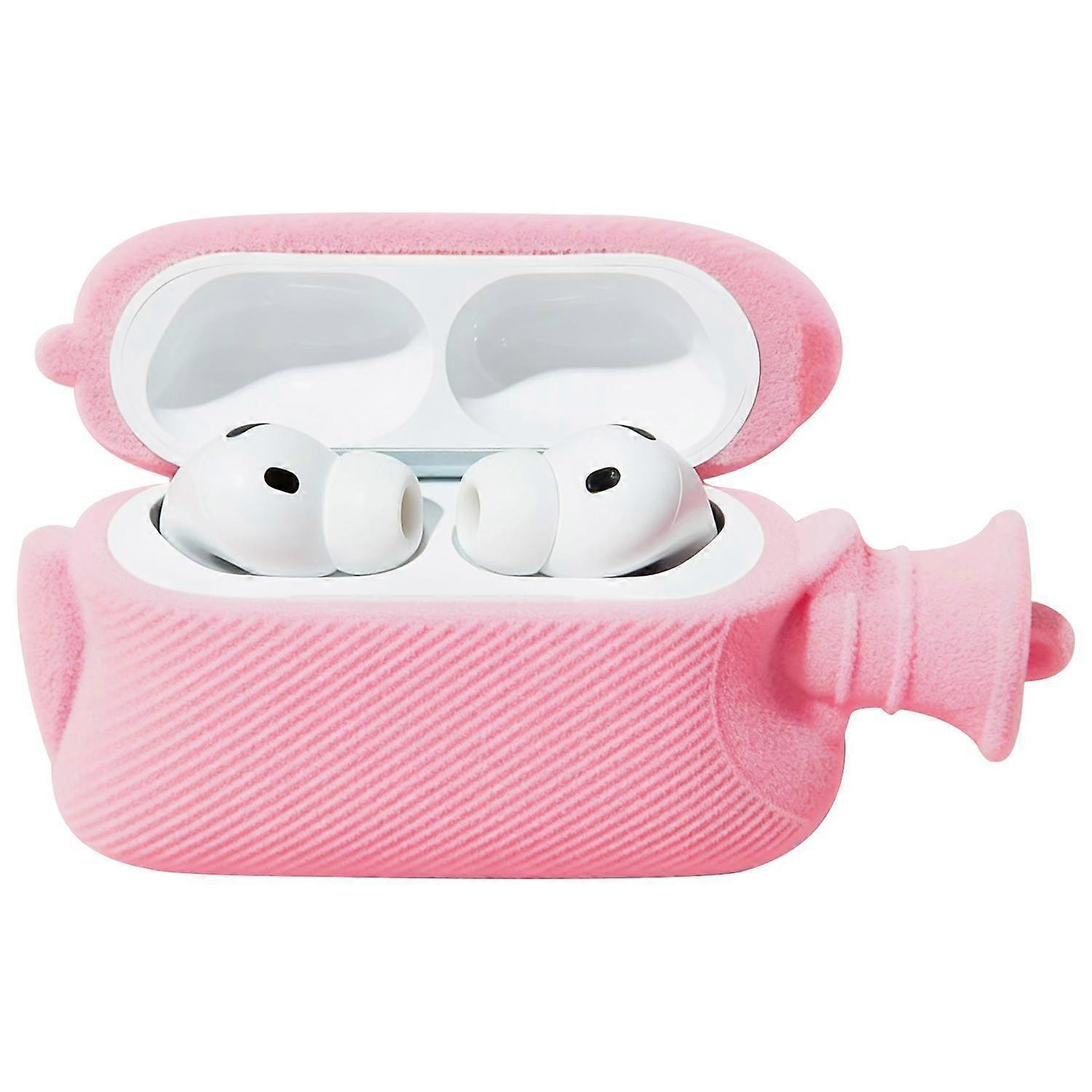 Hand Warmer Plush Earphone Protective Case with Keychain