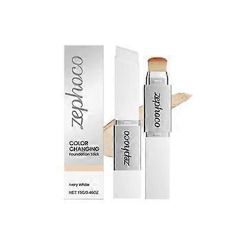 Podkład w sztyfcie zmieniający kolor Ivory White Two-in-One: lekki, nawilżający, dobrze przylega, nie tworzy grudek i zapewnia cienką, naturalną konsystencję podkładu.