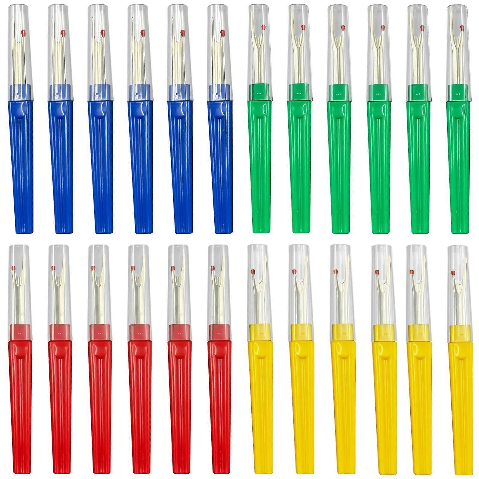 24 Piece Seam Ripper Set with Sharp Blades, Ergonomic ColorCoded Handles for Sewing and Crafts