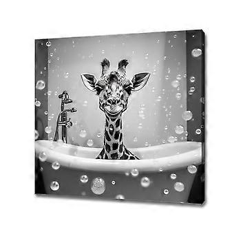 Cute Giraffe In The Bubble Bath Tub jigsaw puzzle game for adults and kids H2755