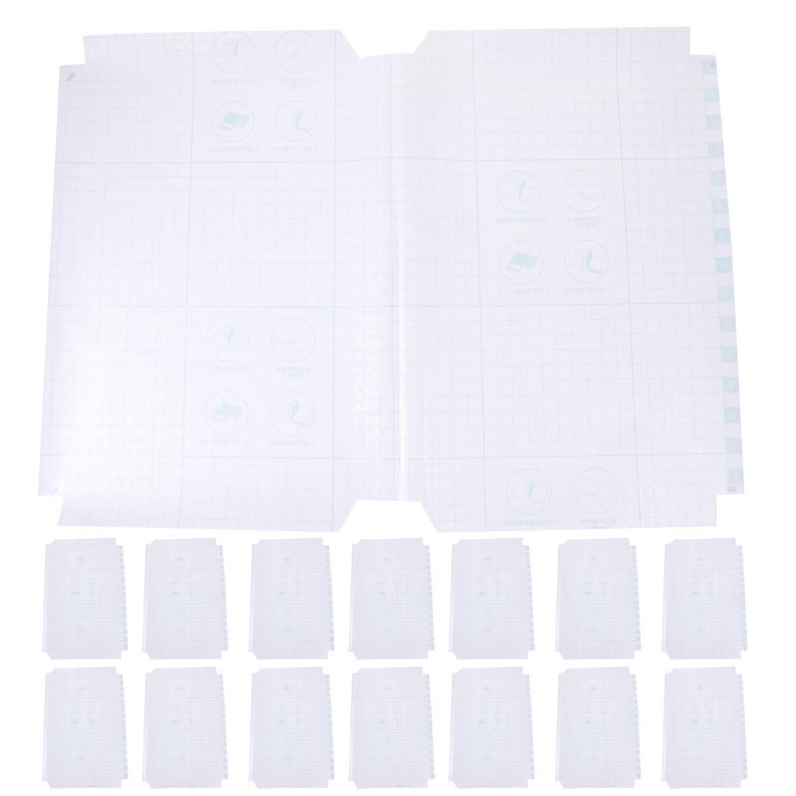 Plastic Book Cover Transparent Film for Book Protection 60Pcs