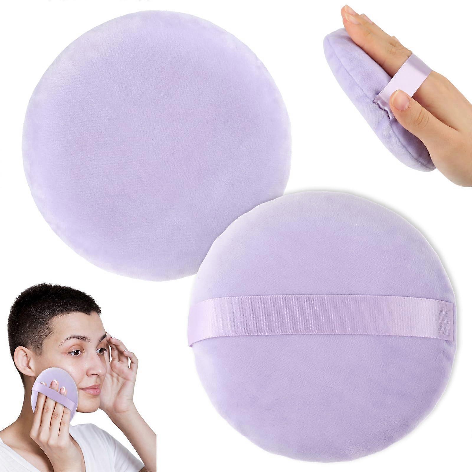 Esponja de maquiagem extra grande de 12,7 cm (5 polegadas), algodão ultramacio para base no rosto e no corpo.