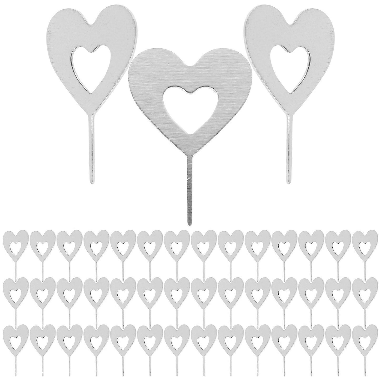 Silver Sim Card Pin Ejector Tool for Phone with 100Pcs Heart-Shaped Design