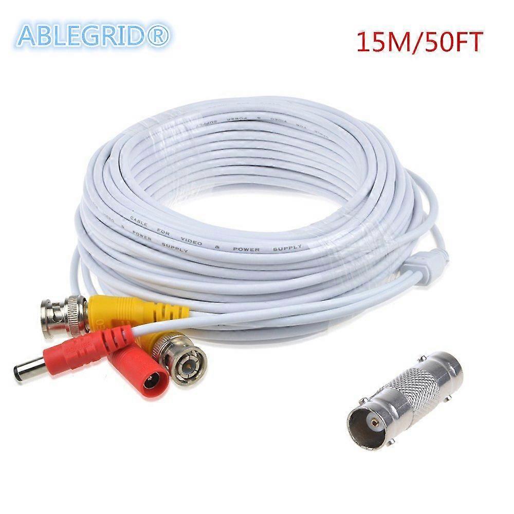 50ft White BNC Security Camera Video Power Cable for Lorex with Stable PlugandPlay Connection