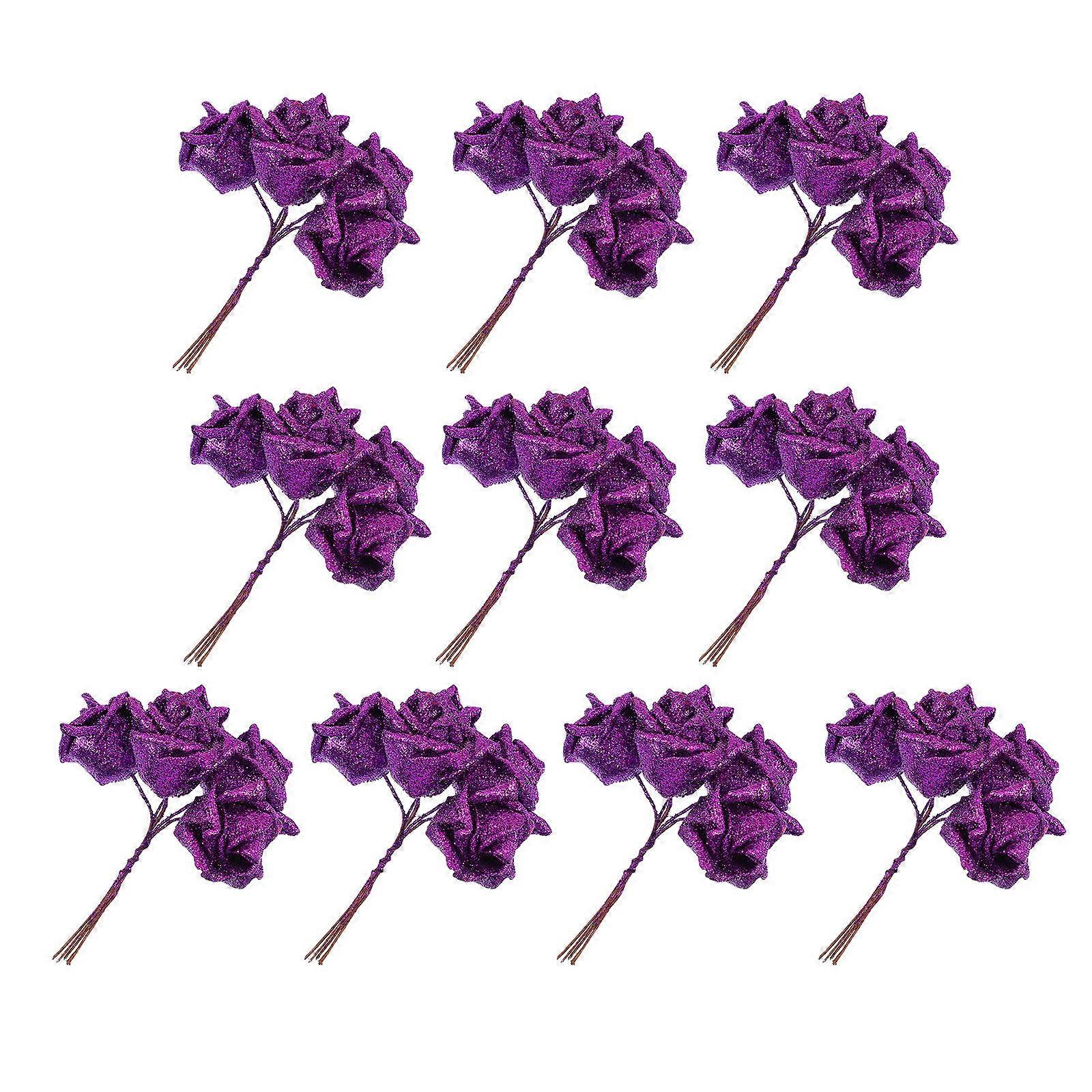Artificial Flower Props Simulated Hex Flower for Wedding Decor 50Pcs