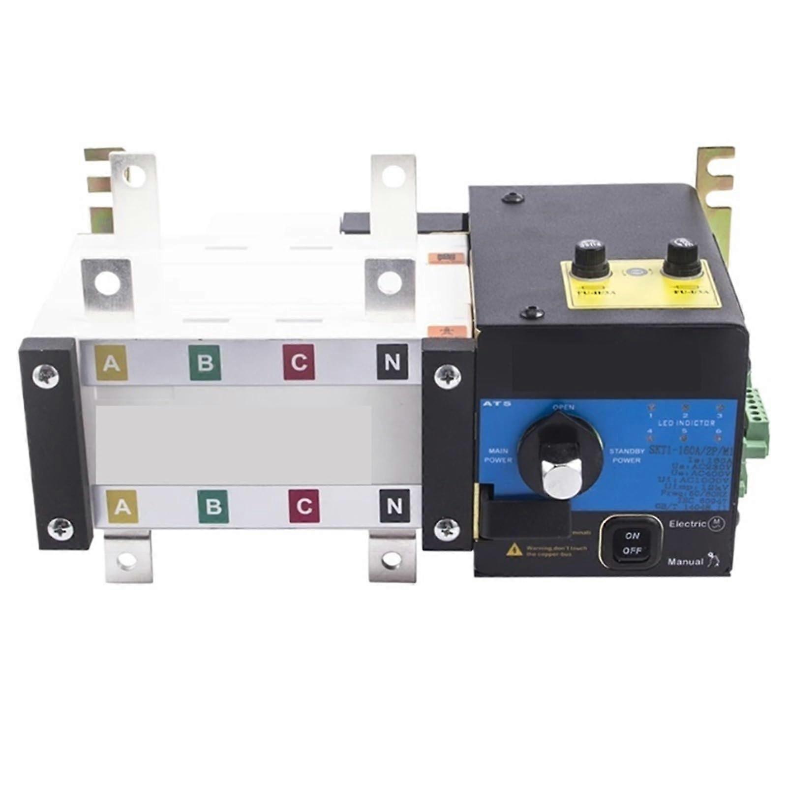 160A 2 Pole Automatic Transfer Switch Circuit Breaker for Generator and Electrical Panel