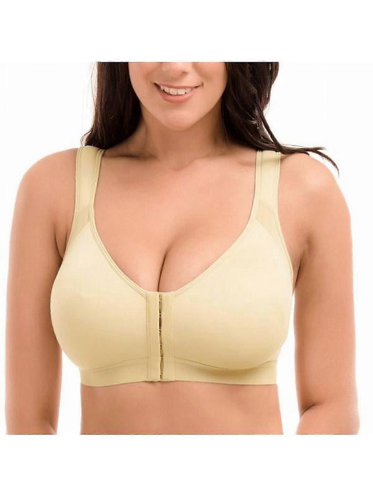 Front Closure Full Coverage Back Support Posture Corrector Bra for Women