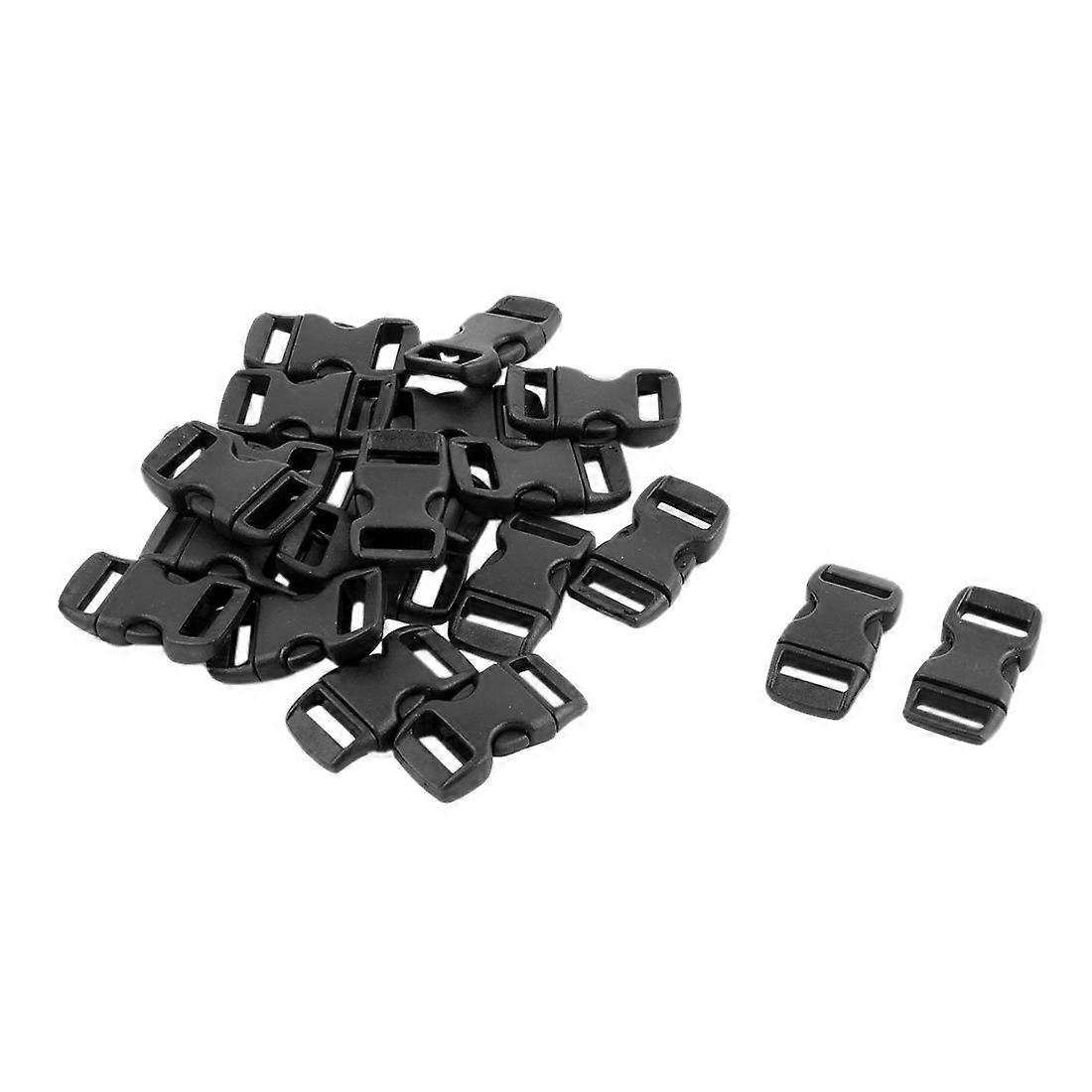11mm Plastic Side Release Buckles Quick Release for Straps Durable Secure 20pcs Black