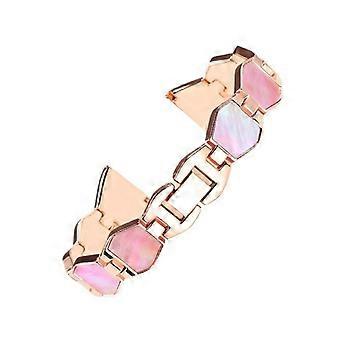Rose Gold Stainless Steel Watch Band 16mm Replacement Strap for Mido Belluna Women's Watch