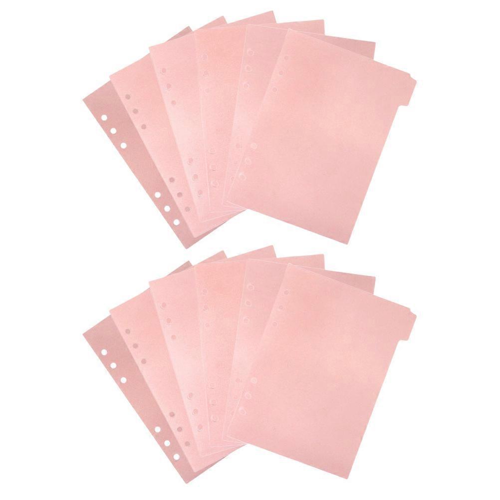 Binder Dividers Pink PP for Notebook 2Sets with Colored Tabs