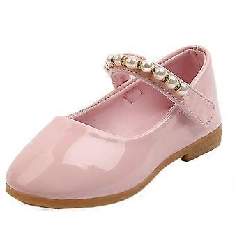Pink Flower Baby Girl Shoes with Soft Comfort Fit and AntiSlip Sole, Toddler Size 10 UK