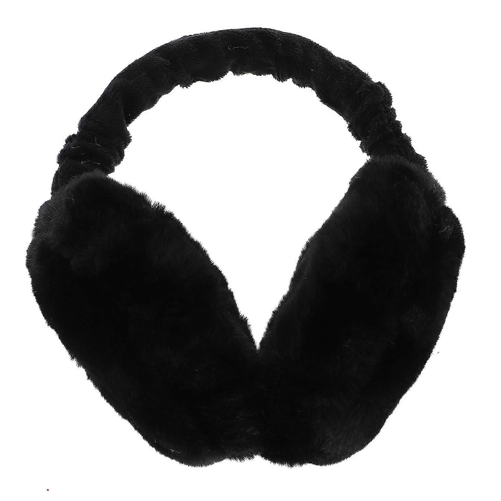 Warm Earmuffs Foldable Ear Covers for Keeping Ear Warm Black
