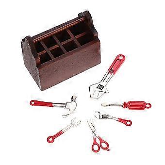 1 Conjunto de Kit de Ferramentas de Casa em Miniatura Mini Kit de Ferramentas de Casa Mini Ferramenta de Reparo de Casa Pequena Decoração