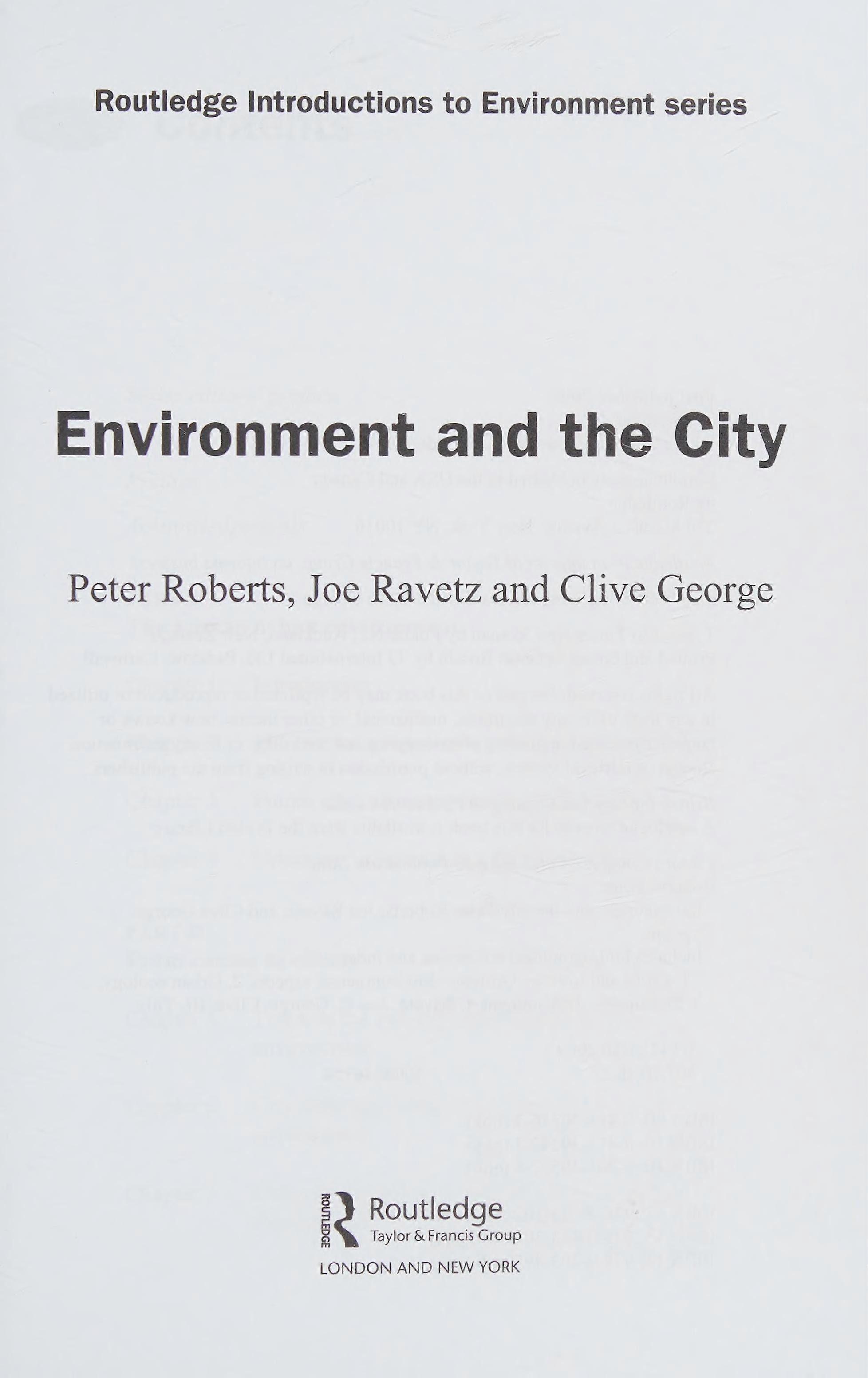 Environment and the city