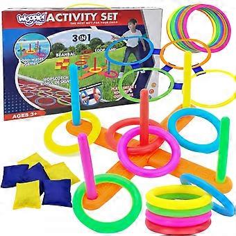WOOPIE Set 3 i 1 Serso Hopscotch Cornhole Spel Kasta Bönsäckar