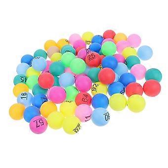 100 Plastic Numbered Raffle Balls, 4cm Diameter, for Prize Draws, Tombola, Bingo, Casino, Party Events