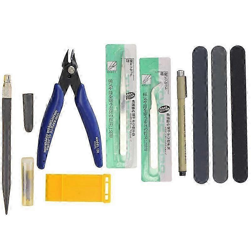 Model Tools Kit Modeler Basic Tools Craft Set Hobby Building Tools Kit for Gundam Car Model Building