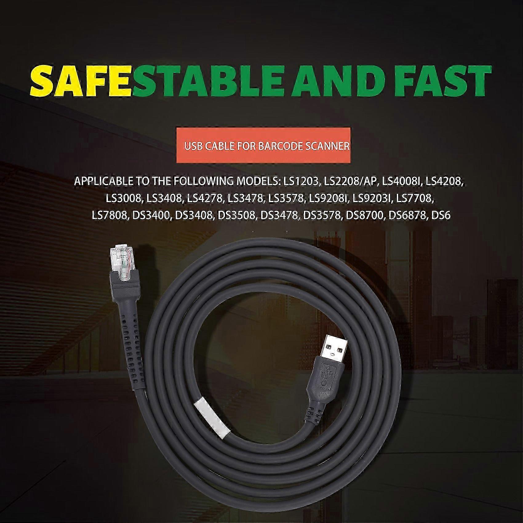 Scanner data cable LS2208 AP LS4208 DS9208 barcode scanner USB port data cable