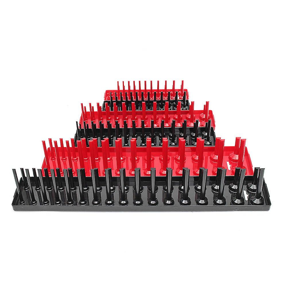 3Pcs 1/4 3/8 1/2 Inch Sae Metric Socket Holder Tray Socket Organizer