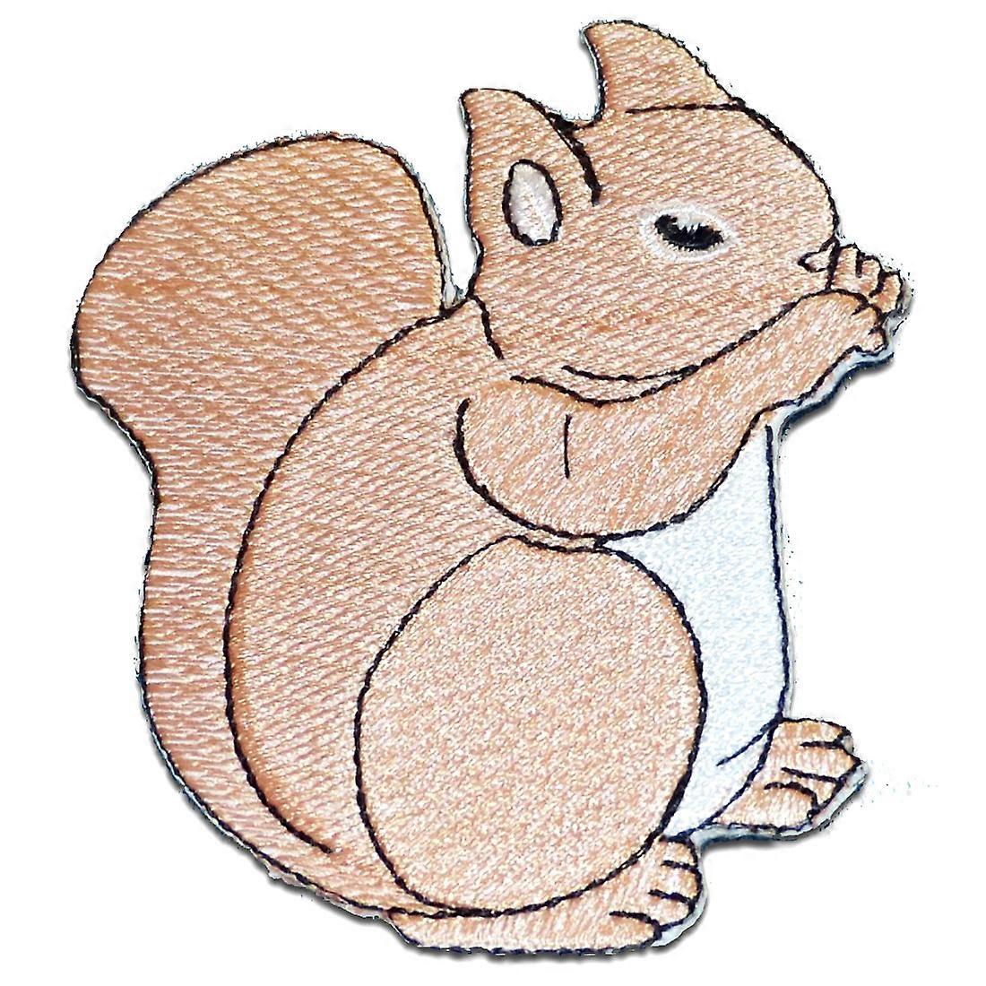 Patch - Squirrel Animal - brown - 7.1 x 9.5 cm - patch patch