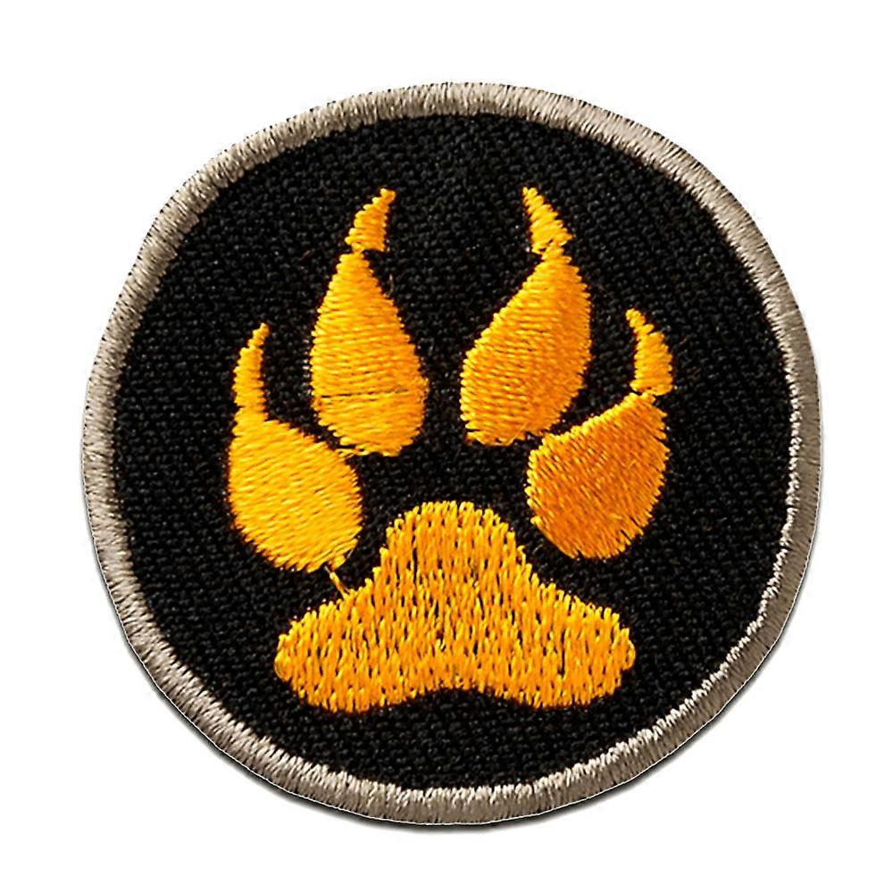 Patch / iron-on patch - Wolf's Paw's Claw - orange - Ø3,6cm - Iron-on patches