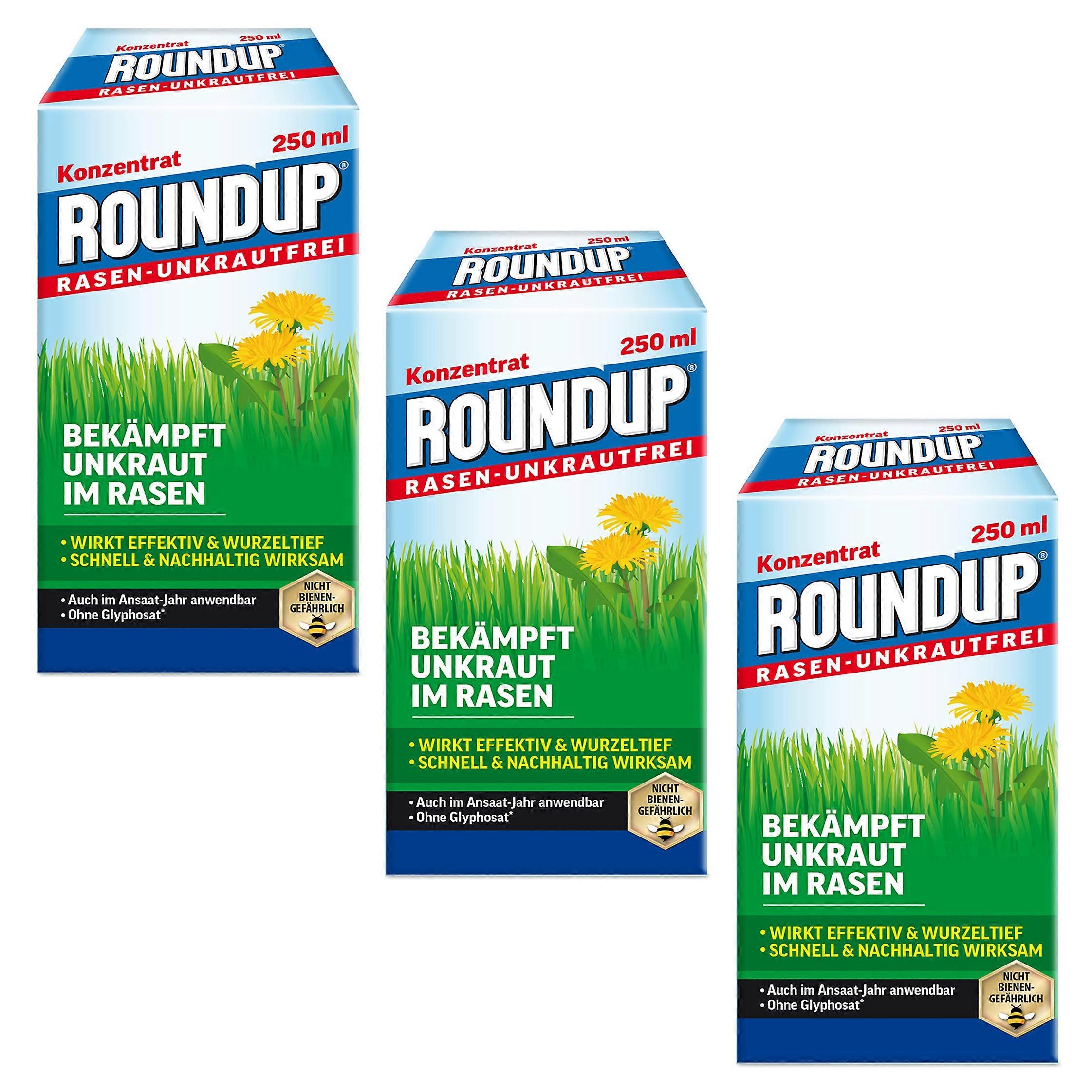3 x ROUNDUP® plænefrit koncentrat, 250 ml