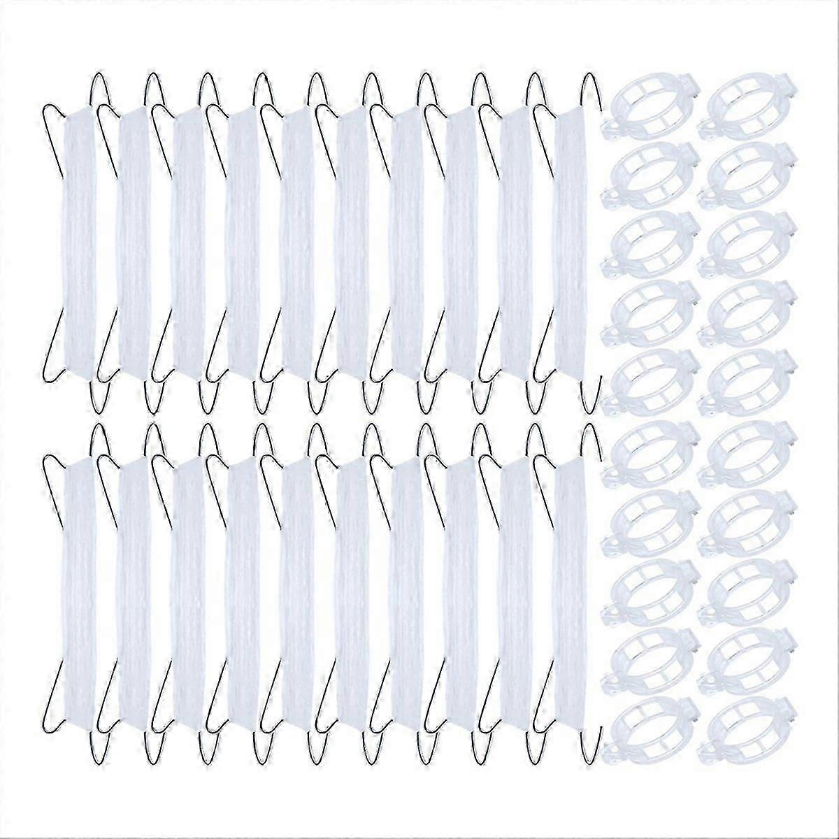 40pcs Tomato Hooks with String,Tomato Support Hooks with 33.3ft Twine