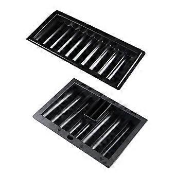 Poker Chip Tray Plastic Holder for Storage 2Pcs Black Durable Table Chips Tray