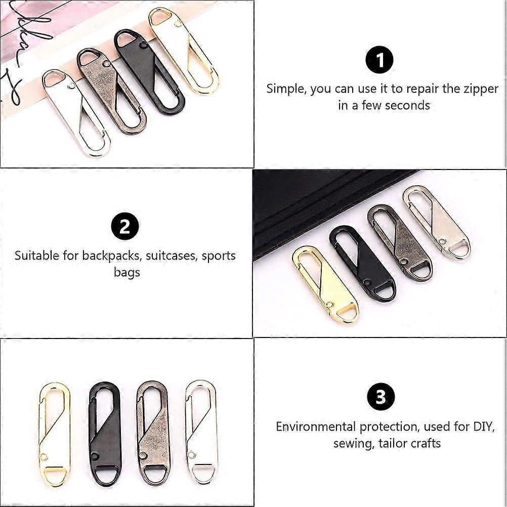 8 Pcs Zipper Pull Suitcase Backpack Multifunction Coat Metal