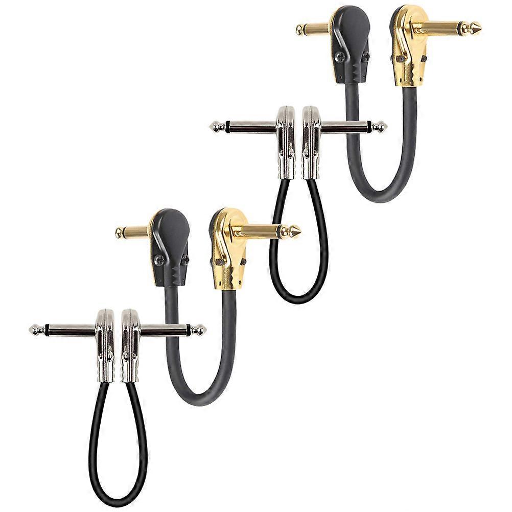 4st Professionell Gitarr Effektor Patch Kablar Elgitarr Pedal Kabel Effektor Tillbehör