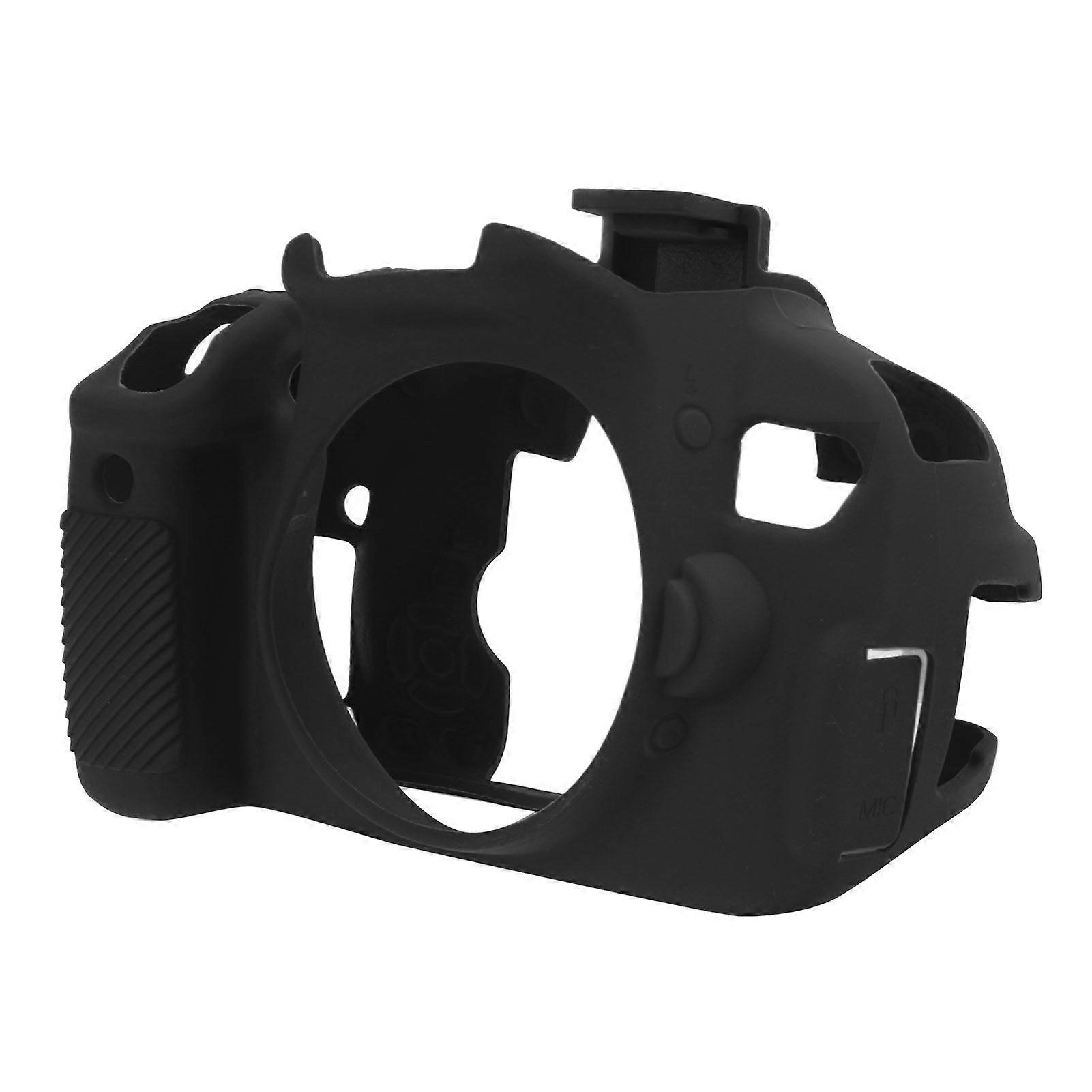 Silicone Protective Housing Case Camera Body Frame Shell Cover Skin Compatible With EOS 600D CameraBlack
