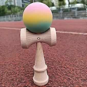 Kendama de madeira com bola de habilidade (1 peça), brinquedo para treinamento de coordenação motora para iniciantes e profissionais, brinquedo portátil para brincar ao ar livre.