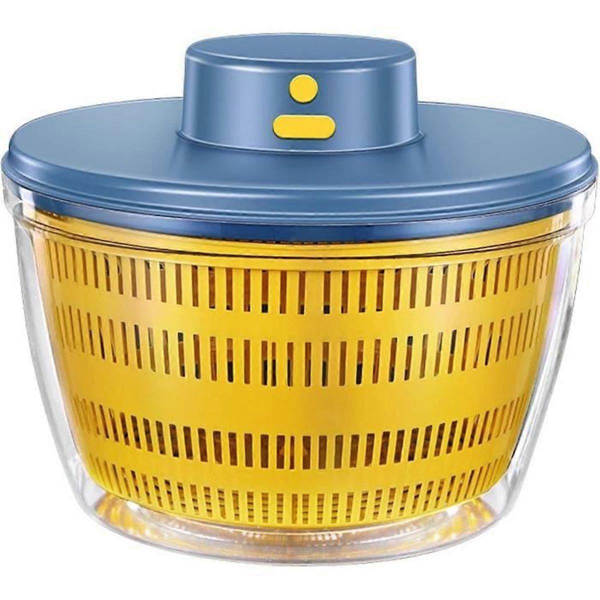 Salad Spinner - Rechargeable - Automatic - Large Capacity - Easy to Clean - Blue
