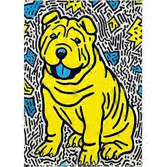 Shar Pei Street Pop Art Jigsaw Puzzle - Colorful Urban Style Artwork Puzzles SQZ467