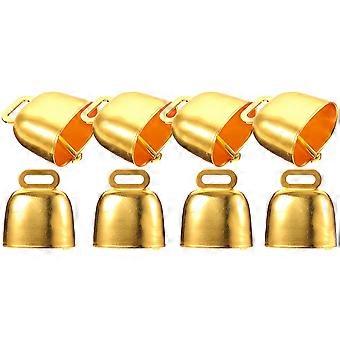 Golden Metal Cattle Bell for Pet Safety with 8Pcs Anti-Lost Bells