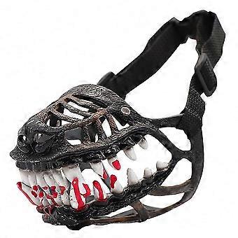 Funny Monster Tooth Dog Muzzle, Latex Material, Comfortable Breathable, Prevents Biting Scavenging, Perfect for Halloween Cosplay, Costume Events, Wal