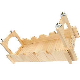 Pet Hanging Bridge Small Pets Hideout Bridge for Cage 1Set Wooden Toy