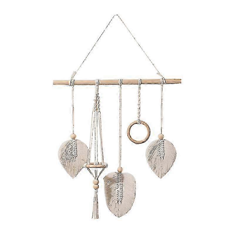 Woven Leaf Macrame Wall Hanging