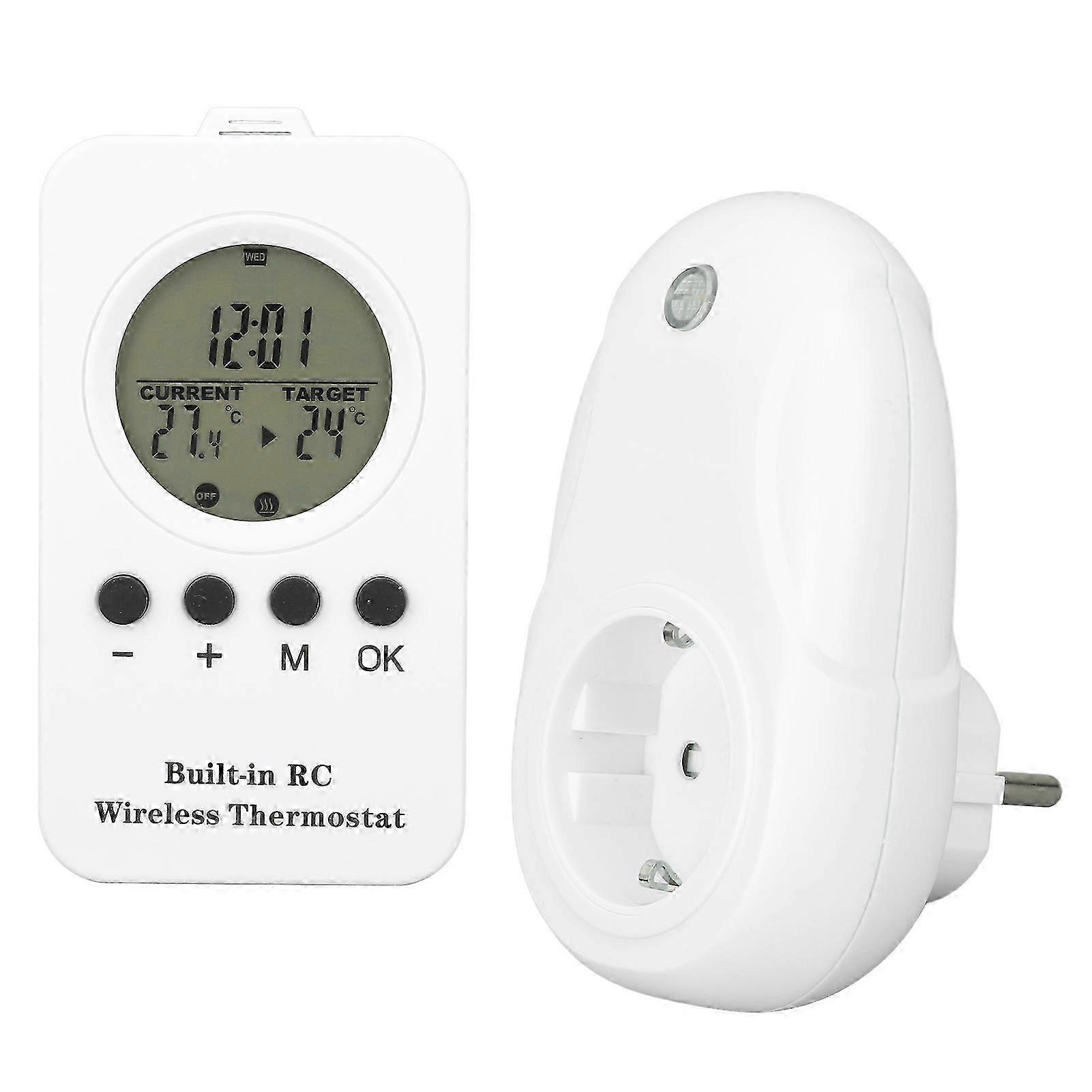 Plug-in Wireless Thermostat with LCD Remote