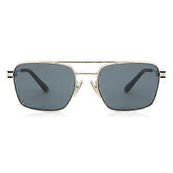 Prada PR 67ZS ZVN09T Vollrand-Sonnenbrille, hellgold, Unisex, Pilotenbrille, UV3, Original