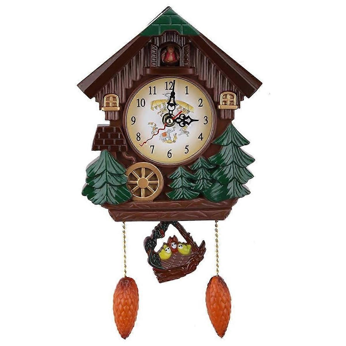 Creative Barn Owl Wall Clock With Pointer And Digital Display